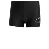 Kąpielówki męskie - adidas Męskie bokserki do pływania Big Bars, 28 czarne, Czarny, 152 - miniaturka - grafika 1