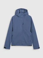 Kurtki i kamizelki sportowe męskie - 4F Kurtka softshell wiatroodporna membrana 10000 męska - granatowa S - miniaturka - grafika 1