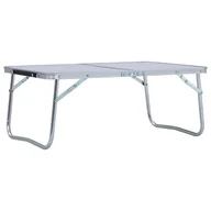 Meble turystyczne - VidaXL Składany stolik turystyczny, biały, aluminiowy, 60x40 cm 48185 VidaXL - miniaturka - grafika 1