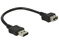Kable USB - Delock Kabel USB USB A USB A M/Ż 0.2m 83662 - miniaturka - grafika 1