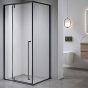 Kabiny prysznicowe - Czarna prostokątna kabina prysznicowa 120x90 drzwi uchylne BS16C - miniaturka - grafika 1
