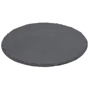 EH Excellent Houseware Taca / deska / podstawka kamienna łupek śr. 30cm 121286 - Tace i patery - miniaturka - grafika 1