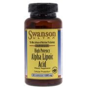 Witaminy i minerały - SWANSON ALA Kwas Alfa Liponowy 600 mg 60 kapsułek - miniaturka - grafika 1