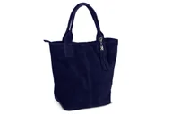 Torebki damskie - Torba Skórzana Vera Pelle Olivia Zmaszowa Granatowa - miniaturka - grafika 1