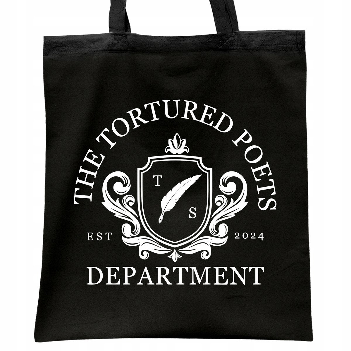 Torba bawełniana czarna na zakupy Taylor Swift The Tortured Poets