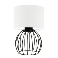 Lampy stojące - Lampka na nocny stolik NASHVILLE, czarny/biały - miniaturka - grafika 1