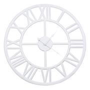 Zegary - Duży biały zegar industrialny 80 cm modern loft 43-208 - miniaturka - grafika 1