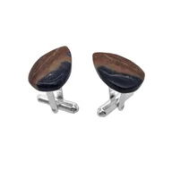 Spinki do mankietów i krawatów - Spinki do mankietów Sodalit (S1144) Srebro [925] - miniaturka - grafika 1