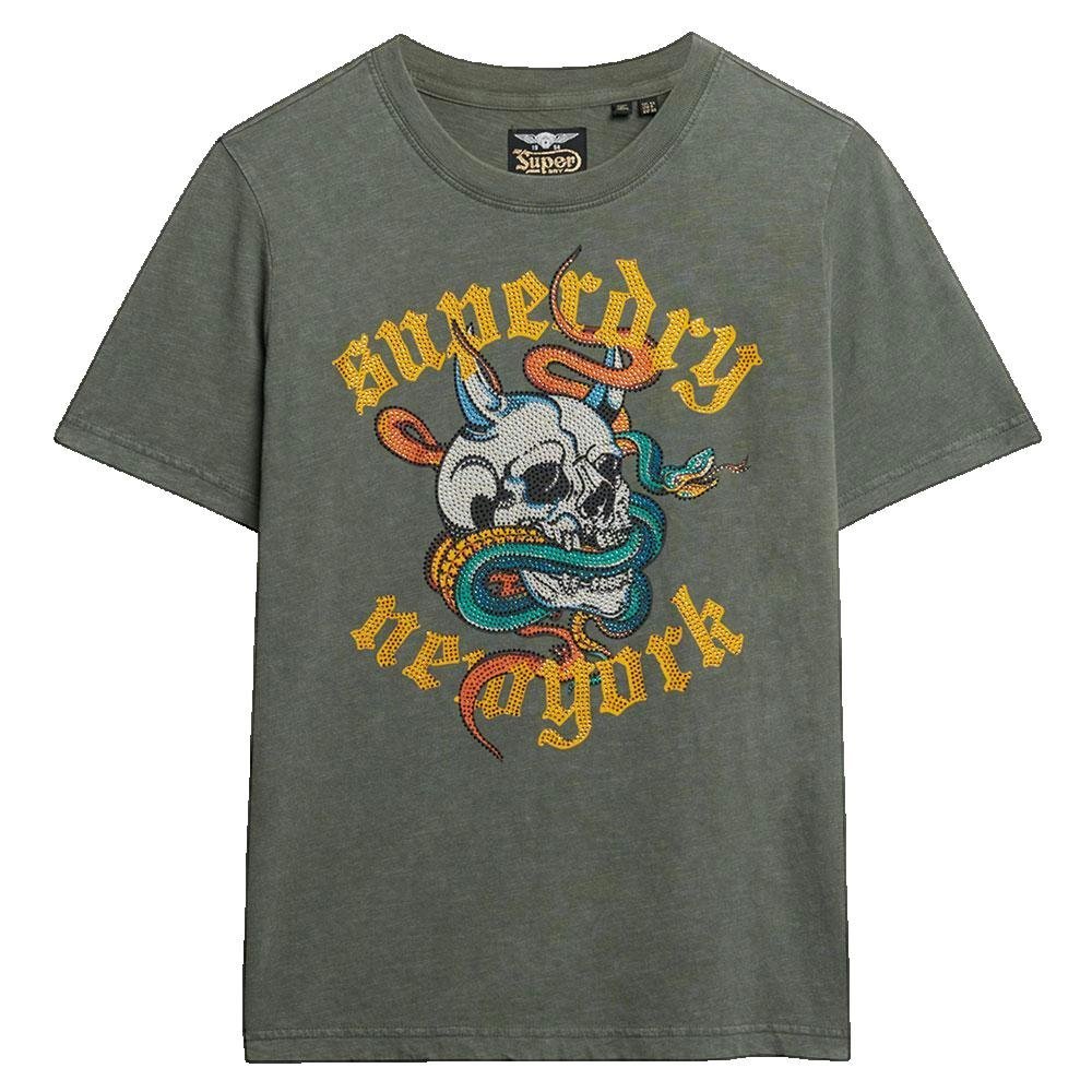 Superdry Neo Trad Tattoo Relaxed zielony T-shirt