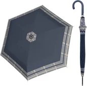 Parasole - Parasol długi Doppler Fiber Flex Long AC Timeless Hahnentritt Blue - miniaturka - grafika 1
