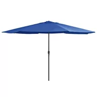 Parasole ogrodowe - vidaXL Parasol ogrodowy na metalowym słupku 400 cm lazurowy Darmowa dostawa 47385 - miniaturka - grafika 1