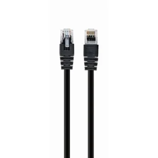 Gembird patch cord RJ45 (osłonka zalewana, kat. 5e, UTP, 5m, czarny) PP12-5M/BK - Patchcordy - miniaturka - grafika 1
