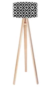 Lampy stojące - Macodesign Lampa podłogowa Czarne romby tripod-foto-401p, 60 W - miniaturka - grafika 1