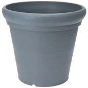 Donice - Doniczka ogrodowa plastikowa szara okrągła 38x34 cm - miniaturka - grafika 1