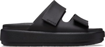 Klapki Damskie Crocs Brooklyn Luxe Sandal 209586 Platforma Czarne 39-40 W9