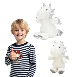 Pluszowy Smok Szymek Biały Maskotka Przytulanka Captain Mike - Maskotki i pluszaki Pluszowy Smok Szymek Biały Maskotka Przytulanka Captain Mike - Maskotki i pluszaki - miniaturka - grafika 1