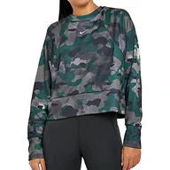Bluzy damskie - Nike Rebel Dy All In Fc Crew Camo bluza damska, Club złoty/czarny, XS - miniaturka - grafika 1