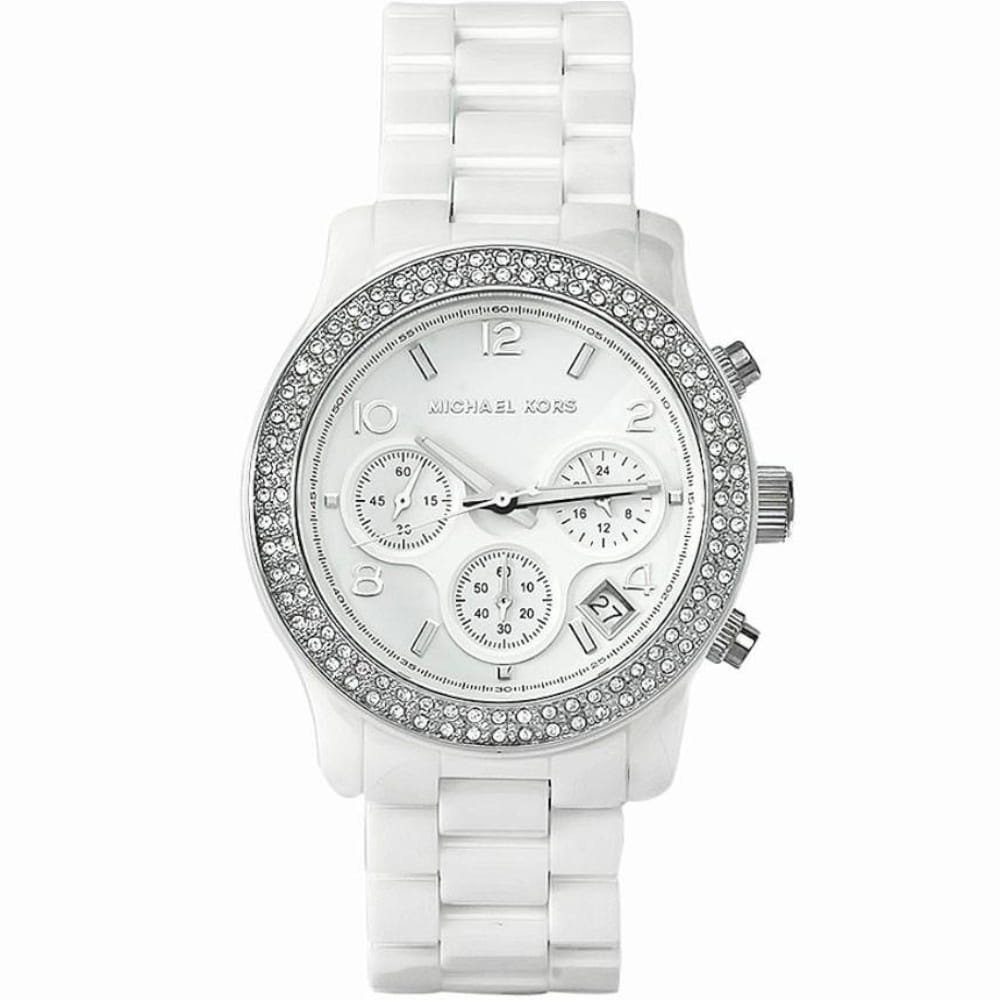 Białe ceramiczne ogniwo do zegarka Michael Kors MK5161