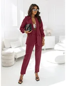 Garnitury - Modny garnitur marynarka i spodnie NAJAT - bordowy - miniaturka - grafika 1