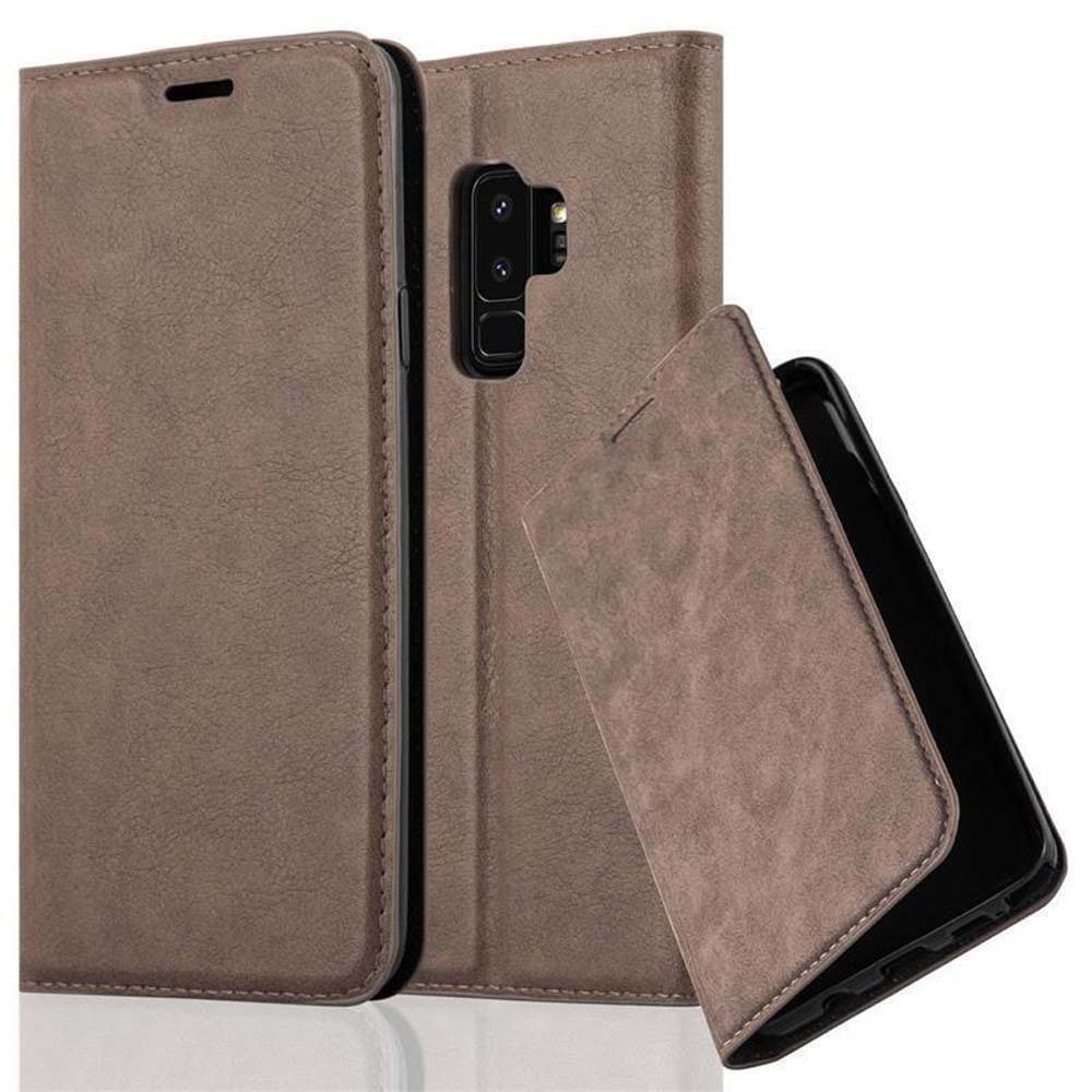Etui ochronne Cadorabo do Samsung Galaxy S9 PLUS w kolorze brązowym etui na telefon komórkowy z magnetycznym zamknięciem