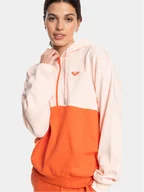 Bluzy damskie - Roxy Bluza Ess Nrj Cbk Hoo Otlr ERJFT04673 Écru Regular Fit - miniaturka - grafika 1