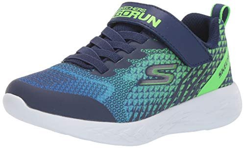 Skechers Go Run 600 Baxtux sneakersy chłopięce, Granatowa siatka, granatowa, syntetyczna limonka, 36 EU
