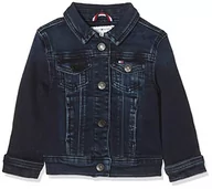 Kurtki i płaszcze dla dziewczynek - Tommy Hilfiger Trucker Girls Ebbst Kurtka dla dziewczynek, Eve Blue Black Stretch, 74 - miniaturka - grafika 1