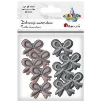 Titanum Ozdoba materiałowa kokardki 35x27mm mix 10szt - Pozostałe akcesoria dla plastyków - miniaturka - grafika 1