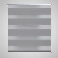 Zasłony - vidaXL Roleta Zebra 120x230 cm Szara - miniaturka - grafika 1