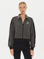 Bluzy damskie - Puma Bluza T7 626797 Czarny Relaxed Fit - miniaturka - grafika 1