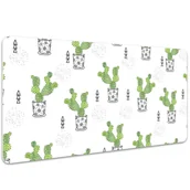 Podkładki na biurko - Podkładka na całe biurko Kaktusy w doniczkach 100x50 cm - miniaturka - grafika 1
