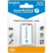 Ładowarki i akumulatory - EverActive Akumulator Professional Line 6F22/9V ready to use 320 mAh 1 szt. (EVHRL22-320) - miniaturka - grafika 1
