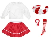 Dresy i komplety dla dziewczynek - ZESTAW NARODOWY BIAŁO-CZERWONY 98-110 5el - miniaturka - grafika 1