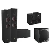 Głośniki i kolumny - Zestaw kina domowego 5.1: Dali OPTICON 6/1/VOKAL MK2 + SUB E-12 F, Kolor:  Black Satin - miniaturka - grafika 1