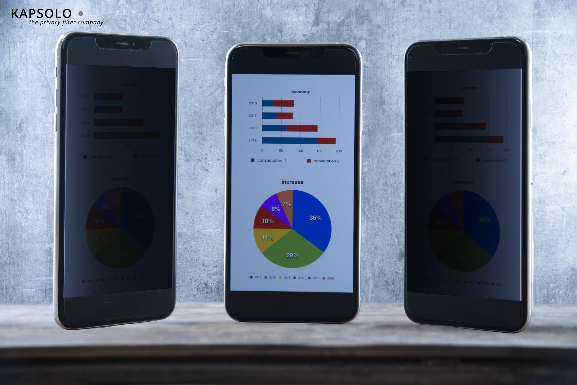 KAPSOLO KAPSOLO 4-Way Adhesive Privacy Samsung Galaxy A6 Plus 2018, 15.2 cm 6