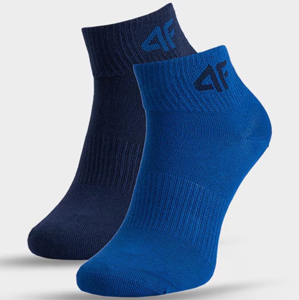 Skarpety Chłopięce 4F Casual Za Kostkę 2-PAK Multikolor 4FJWAW25USOCM392 Niebieski 32-34