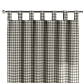 Zasłony - Dekoria Zasłona na szelkach 1 szt. szaro biała kratka 1,5x1,5cm) 1szt 130 × 260 cm Quadro 310-136-11 - miniaturka - grafika 1