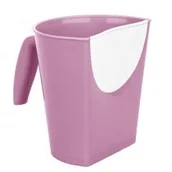 Rękawice i gąbki do kąpieli - Savea Kubek do mycia głowy różowy - miniaturka - grafika 1