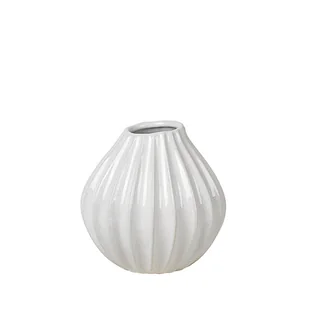 Broste Copenhagen Broste Copenhagen - Wazon Wide Ivory S 9748 - Wazony i flakony - miniaturka - grafika 1