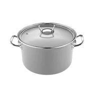 Garnki - Garnek emaliowany prosty PRIMARIO szary pokrywka 20 cm 4,1 l - miniaturka - grafika 1