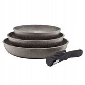 Zestawy garnków i patelni - Komplet patelni z odpinaną rączką Silverstone 3-el - miniaturka - grafika 1