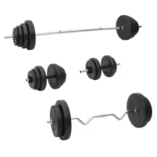 Sztanga i hantle z obciążnikami, 120 kg - Obciążenia - miniaturka - grafika 1