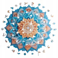 Puzzle - PUZZLE DREWNIANE NIEBIESKA MANDALA MEGA 650 elementów 3XL - miniaturka - grafika 1