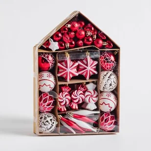 Bombki Festive House komplet 73 szt.czerwony - Bombki - miniaturka - grafika 1