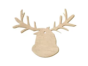 Zawieszka drewniana Renifer - 12,5 cm - 1 szt. - Ozdoby bożonarodzeniowe - miniaturka - grafika 1