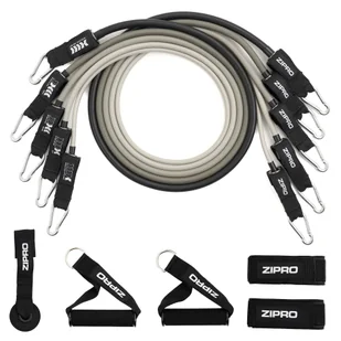 Zipro ZIPRO Zestaw gumowych linek oporowych Reistance Tubes z akcesoriami (11 elementów) - Gumy, taśmy, ekspandery - miniaturka - grafika 1