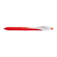 Pióra kulkowe - Pióro kulkowe czerwone z tuszem żelowym system przyciskowy BL437 Pentel - miniaturka - grafika 1