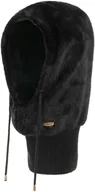 Apaszki i szaliki damskie - Szalik z Czapką Eliess Teddy Hood by Barts, czarny, One Size - miniaturka - grafika 1