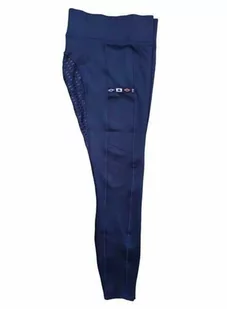 Legginsy jeździeckie damskie Polo N - KANTRIE - navy - Bryczesy - miniaturka - grafika 1