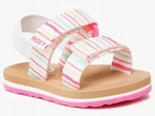 Sandały damskie - Roxy Sandały Dziewczęce Kolorowe Na Rzepy 21 Żim - miniaturka - grafika 1